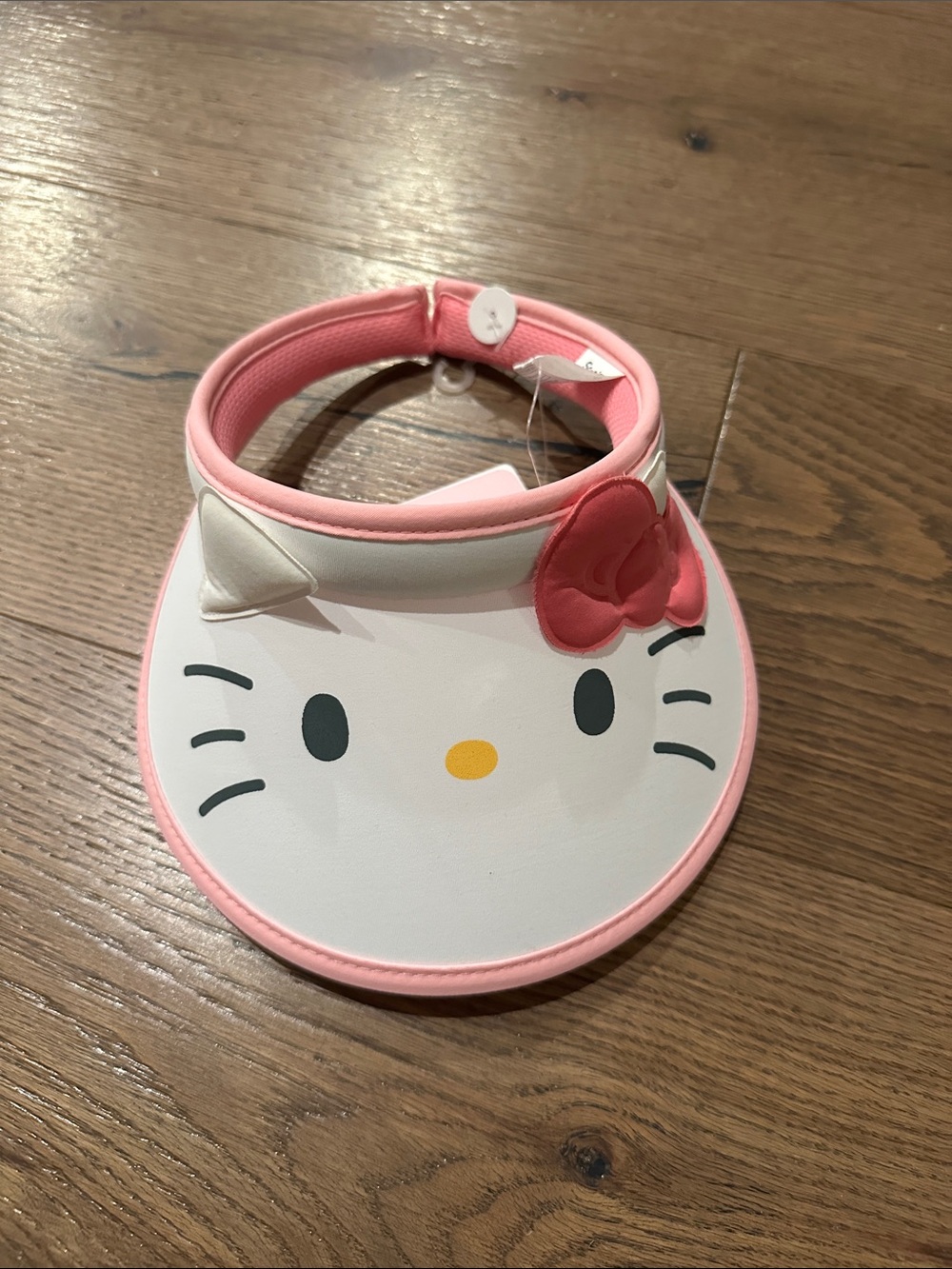 Hello Kitty Pink and White Kids Visor with Bow